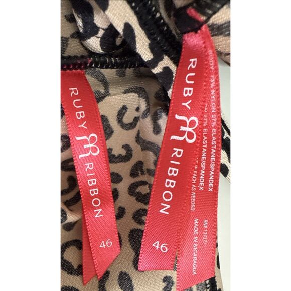 Ruby Ribbon Size 46 Cami Camisole Womens Shaping Top Leopard Print Lot of 2 Tank - Picture 6 of 15